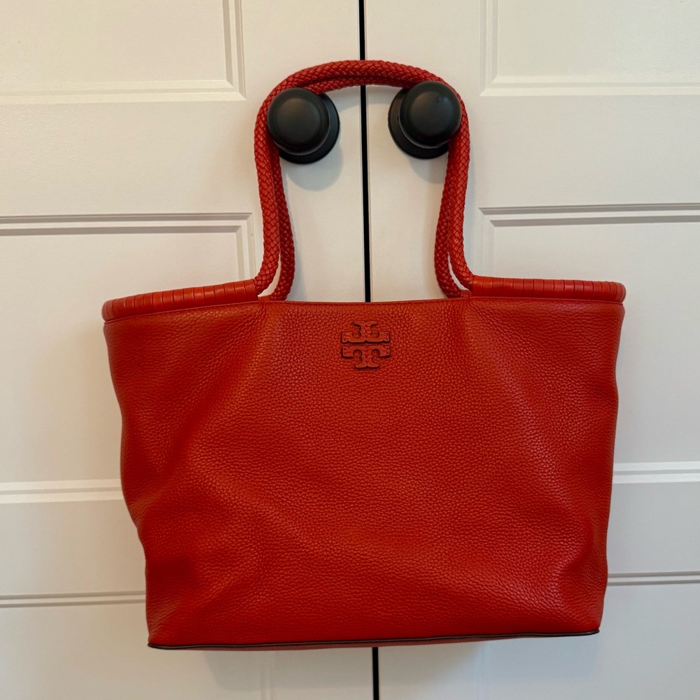 Tory Burch Taylor Large Pebble Leather Tote Shoulder Bag